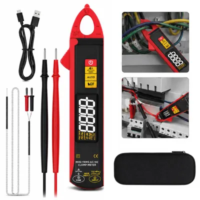 Produktbild von Leckstromzange 1mA TRMS, Mini Stromzange für Auto Batterie Ruhestrom Messung, digitales Multimeter AC/DC mit NCV Funktion