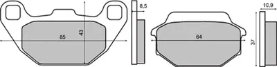 Obrázok produktu pre Rms Kymco 50/125/150cc 225102710 Organické brzdové doštičky Transparent Transparent One Size
