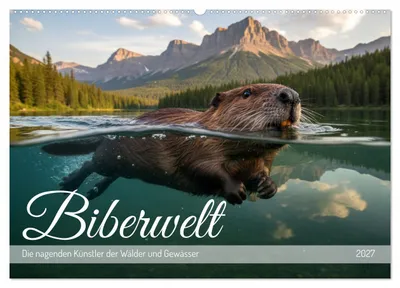 Produktbild von Biberwelt (Wandkalender 2027 DIN A2 quer), CALVENDO Monatskalender