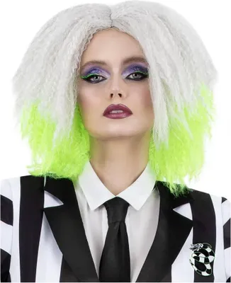 Obrázok produktu pre Beetlejuice - dámska parochňa SM1803 (jedna veľkosť) (biela/neonovo zelená)