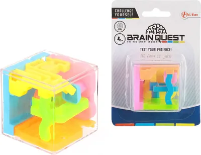 Produktbild von Toi-Toys 35446A - Geduldspiel - Brain Quest Puzzle Labyrinth 3D Reisespiel Knobelspiel