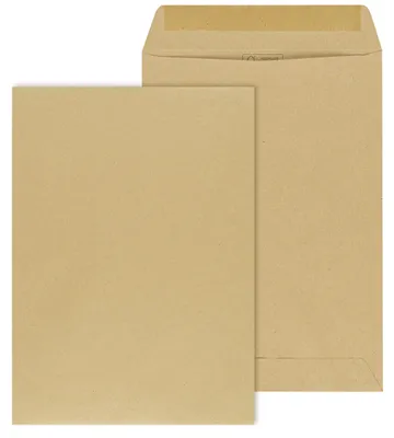 Produktbild von ÖKI Tasche C5, 100 Stück, Briefumschlag nassklebend, 162x229mm, 90g, braun