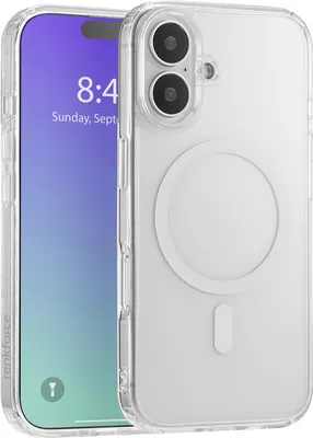 Zdjęcie produktu dla Renkforce RF-6676266, Pokrowiec, Apple, iPhone 16, 15,5 cm (6.1"), Przezroczysty
