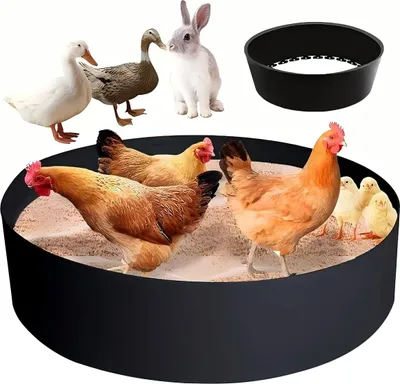 Produktbild von Hühner Sandbad, verstellbar, bodenlos, 25'' Ø, Hühnerstall Zubehör für Hühner & Enten, wetterfest & langlebig, einfach zu montieren & reinigen