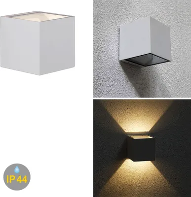 Produktbild von LED Außen-Wandleuchte Mailand Alu LED 7,5W 320lm 3000K 10,5x10,2x10,2cm
