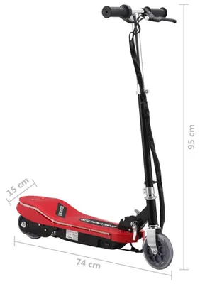 Imagen del producto de Patinete eléctrico vidaXL con luces LED, 120 W, color rojo