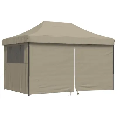 Obrázek produktu pro vidaXL Párty stan skládací Pop-Up se 4 bočními panely Taupe