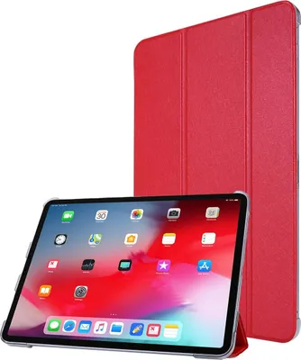 Produktbild von Tablethülle für Apple iPad Pro 12.9 (2021) Schutztasche Wallet Cover 360 Case Etuis Rot