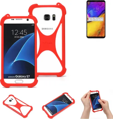 Produktbild von K-S-Trade Handy-Hülle kompatibel mit LG Electronics V35 ThinQ Schutz-Hülle Bumper Silikon Schutz Hülle Cover Case Silikoncase Silikonbumper TPU