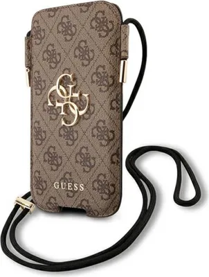 Produktbild von Guess Smartphone Handy Umhänge Tasche für Apple iPhone 12 Pro Max Braun Muster