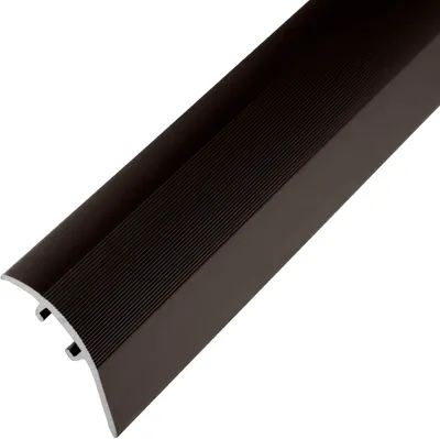 Produktbild von 37mm Aluminiumprofil Anpassungsprofil Aluminium, fein gerillt, mit Lamellendübel, BRONZE, Höhenausgleich 0-17,5mm, Höhenausgleichsprofil, 90cm, Breite 37mm, Übergangsprofil Dehnungsfugenprofil Abdeckleiste, Aluminiumprofile