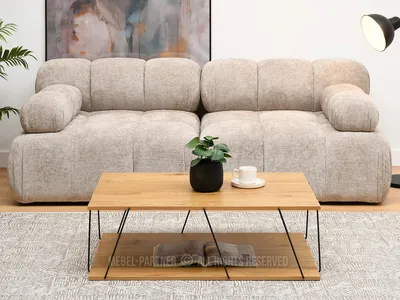 Zdjęcie produktu dla Designerski stolik kawowy MATTEO - dąb / czarny