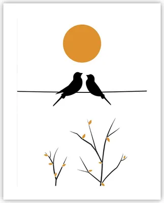 Produktbild von Poster - Poster ohne Rahmen - Bild Vögel Sonne - 40x50 cm - Wand Bild - Wanddeko - Wandbilder - Kunstposter - Wandposter - Bilder - Kunstdruck - Wanddekoration - Wandbild - P2XPA40x50-4772