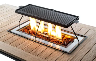 Imagen del producto de Happy Cocooning, placa de encastre rectangular para parrilla