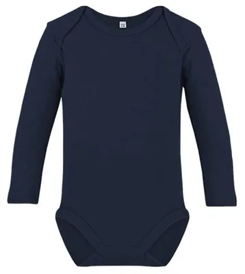 Productafbeelding van Link Kids Wear - "Bailey 02" rompertje voor baby's, gemaakt van biologische katoen, lang袖, model LT5435 (68) (Marineblauw)