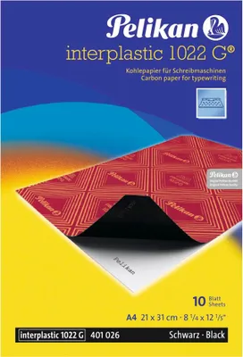 Produktbild von Pelikan Kohlepapier interplastic 1022 G DIN A4 10 Blatt
