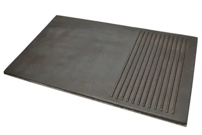 Obrázek produktu pro Litinová grilovací deska Litinová grilovací deska žebrovaná hladká 50 x 30 (49,5x30cm)