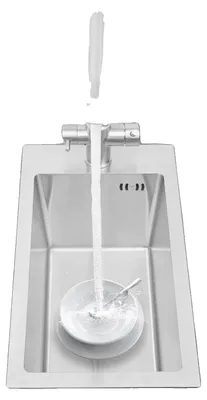 Produktbild von Küchenspüle, Edelstahl, Einzelbecken, Silber
