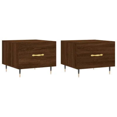 Produktbild von vidaXL Couchtische 2 Stk. Braun Eichen-Optik 50x50x40 cm Holzwerkstoff
