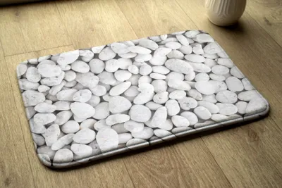 Obrázek produktu pro Koupelnová předložka - Koberec do koupelny - Absorpční rohožka Sprchové koberce - 75x45 cm - Kameny