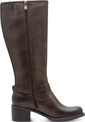 Produktbild von MARCO TOZZI Damen Stiefel Langschaft Cowboy Western Boot mit Riemen 2-25517-43, Größe:37 EU, Farbe:Braun