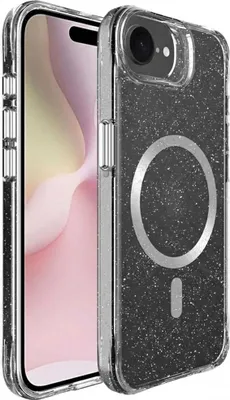 Immagine prodotto di imoshion Cover posteriore trasparente glitterata con MagSafe iPhone 16e - Argento
