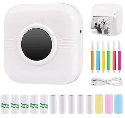 Zdjęcie produktu dla Drukarka fotograficzna termiczna bezprzewodowa bluetooth mini na prezent