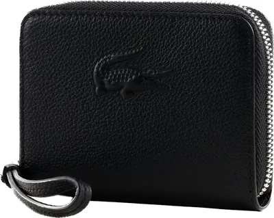 Image de LACOSTE Cuir porte-monnaie City Court Zip Coin Wallet Noir