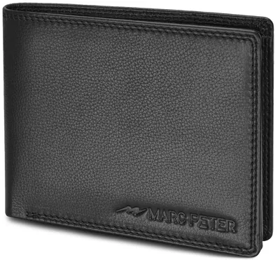 Produktbild von Herren-Geldbörse aus Leder mit RFID-Schutz, Schwarz