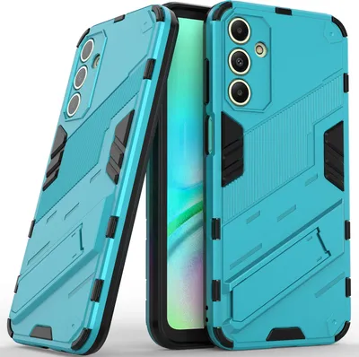 Produktbild von Armor Hülle für Samsung Galaxy A15 5G/4G, Hybrid PC TPU Bumper Stoßfestes Schutzhülle mit Standfunktion Blau