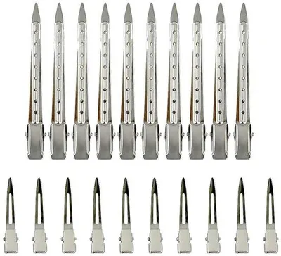 Zdjęcie produktu dla 20 sztuk srebrnych spinek do włosów o długości 9 cm z otworami dla kobiet