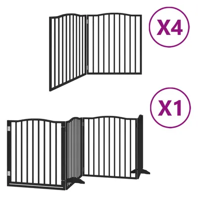 Immagine prodotto di Cancello Cani Porta Pieghevole Nero 12 Pannelli 960 cm Pioppo