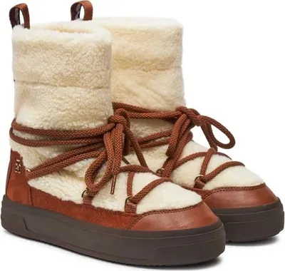 Zdjęcie produktu dla Buty damskie śniegowce zimowe beżowe rozmiar 39