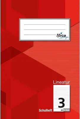 Produktbild von Schulheft A5 - Lineatur 3 - liniert - 16 Blatt