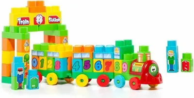 Zdjęcie produktu dla Ciężarówka z klockami Stacja kolejowa Moltó (70 szt.)