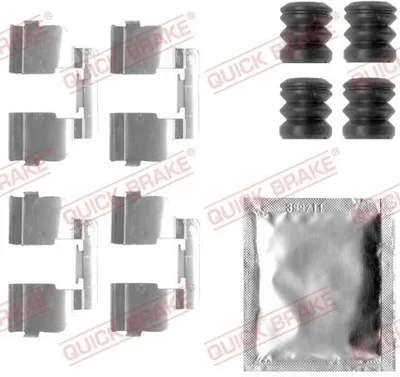 Produktbild von QUICK BRAKE 109-1835 Zubehörsatz Scheibenbremsbelag Vorne für RENAULT TWINGO II (CN0) CLIO II (BB0/1/2, CB0/1/2) MEGANE I (BA0/1) für DACIA SANDERO