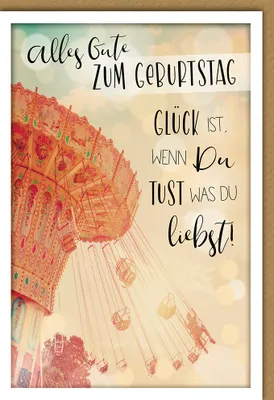 Produktbild von Geburtstag - Glückwunschkarte im Format 11,5 x 17 cm - Kettenkarussell