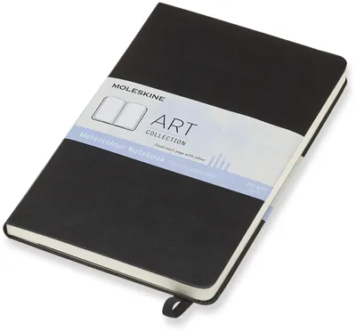 Image de Moleskine 8058341715635 MOLESKINE Aquarellnotizbuch, L/A5, 200g/qm, couverture rigide, sw