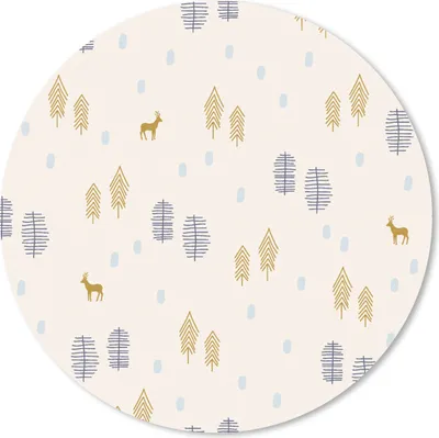 Produktbild von MuchoWow® Mauspad Mousepad Wald - Abstrakt - Winter - Muster 20x20 cm - Mousepads - Maus Mat - Pad - Mausunterlage - Schreibtischmatte