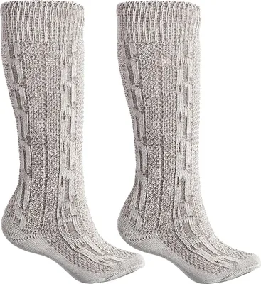 Produktbild von Trachtensocken Trachtenstrümpfe Zopfmuster 40cm, Größe:44-46, Farbe:Meliert