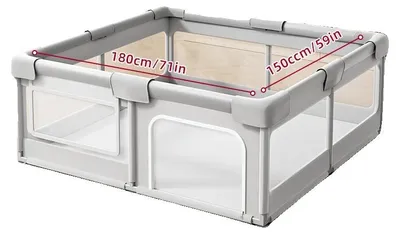 Obrázek produktu pro Hřiště, přenosný design, bezpečné prostředí pro malé děti, rozměry 150x180 cm