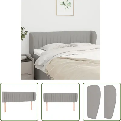 Produktbild von The Living Store Kopfteil mit Ohren Hellgrau 147x23x78/88 cm Stoff