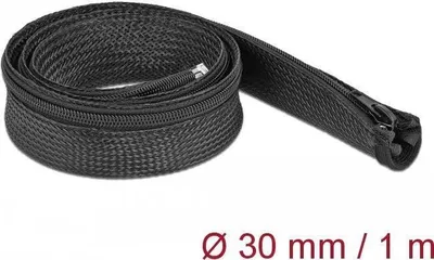 Immagine prodotto di DELOCK Geflechtschlauch Reißverschl. hitzebest. 1mx30mm sw