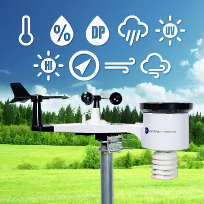 Image de Station météo intelligente Ambient Weather WS-2000 avec surveillance à distance via WiFi et alertes