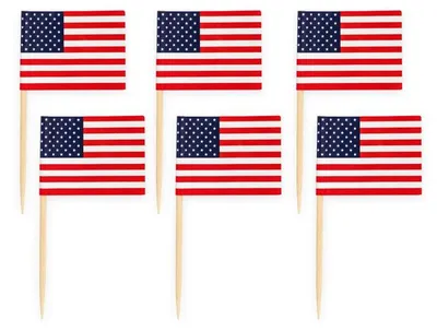 Produktbild von 50 Flaggen Deko Picker USA Amerika