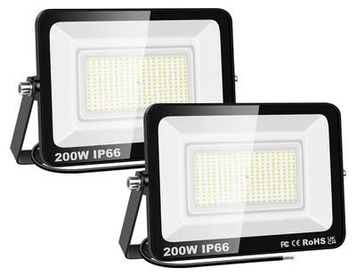 2er-Pack LED-Außenstrahler 200W 20000LM IP66 kaltweiß