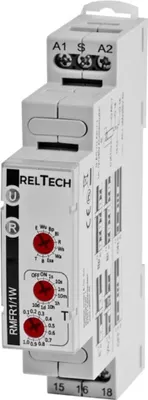 Immagine prodotto di Relais temporizzato multifunzione Reltech, 10 funzioni, 1 contattore, a potenziale zero, 16 A/250 V CA, 1 pz.