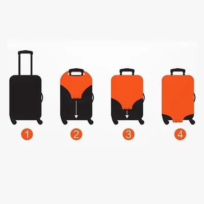 Productafbeelding van Bagage Cover Elastische Kofferhoes Kofferbeschermhoes Bagage Cover M Rood
