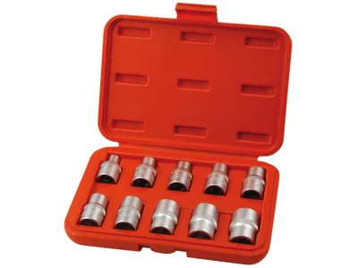 Obrázek produktu pro Hlavice nástrčné vnitřní TORX, sada 10ks, CrV EXTOL-PREMIUM