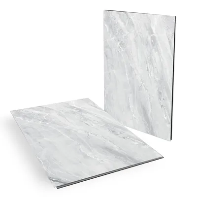 Produktbild von Muster Klick-Vinyl-Fliese Marmor-Stein-Optik XL inkl. Trittschalldämmung – 830x470 mm – Matt Oberfläche – DIY-Verlegung von STILEWO - Silky Marmor